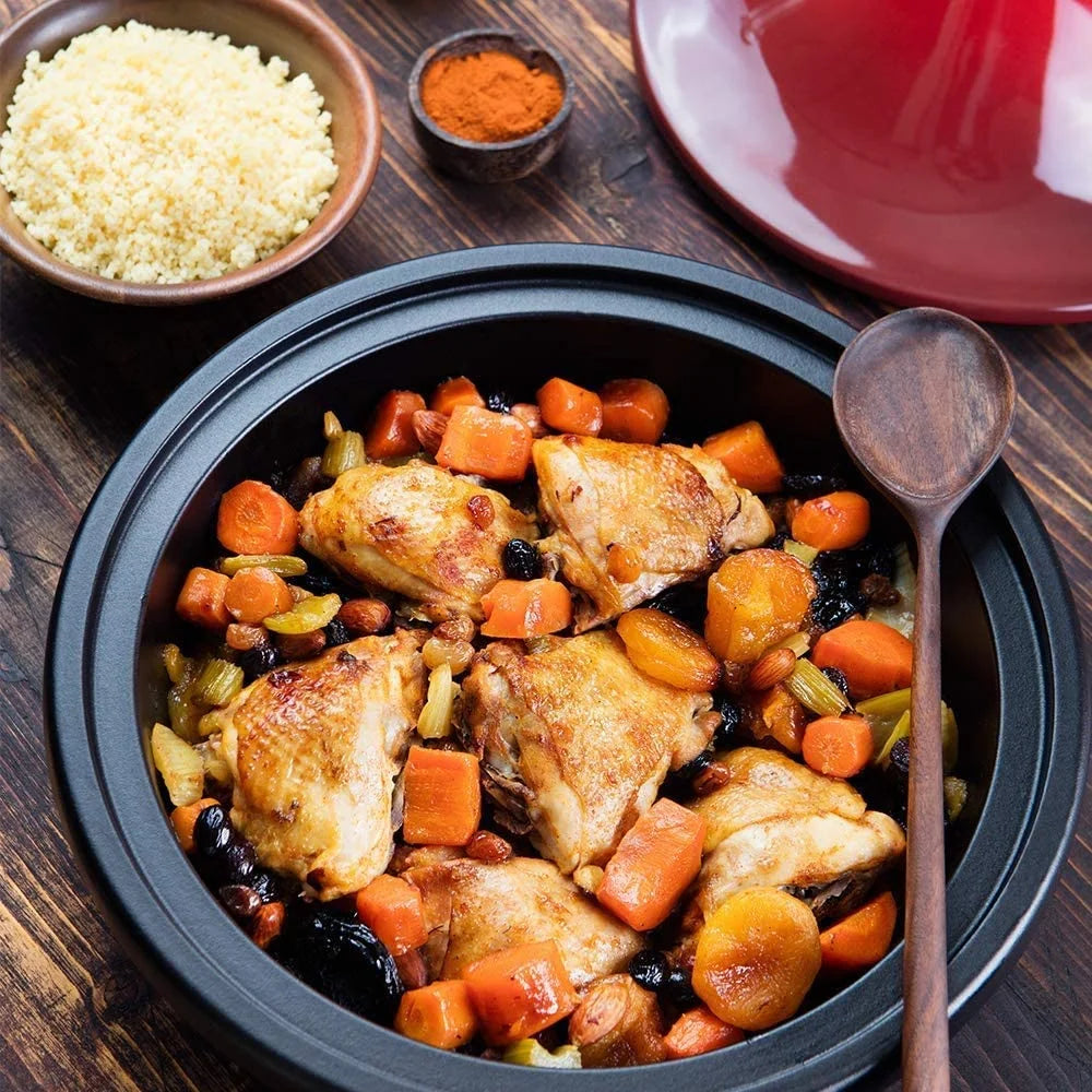 3.3 QT Enameled Cast Iron Tagine with Ceramic Lid F97649