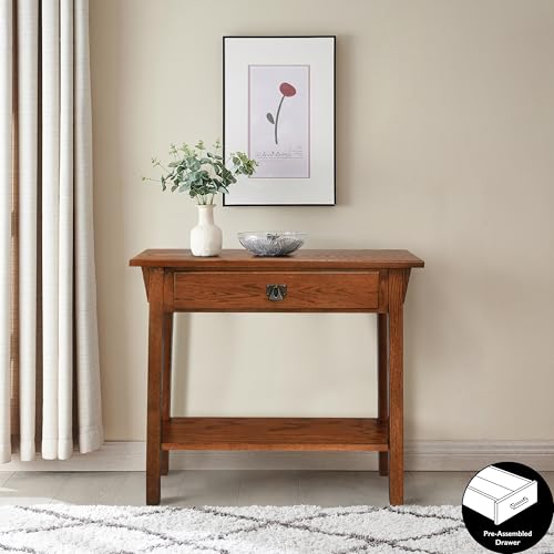 Medium Oak Solid Wood Console Table K873801