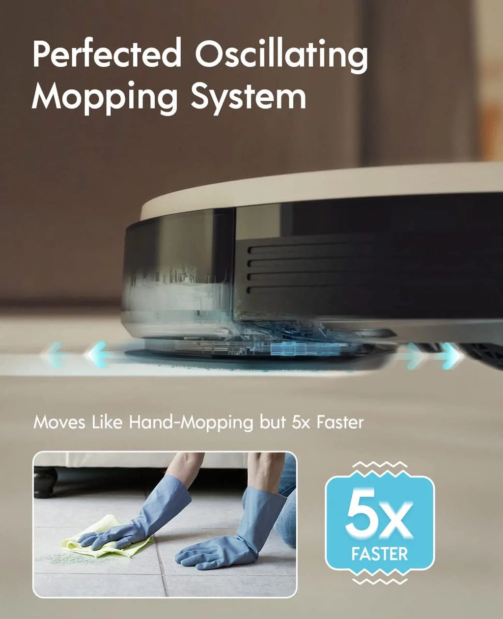 Robot Vacuum and Mop Combo with 3000Pa Suction and 240min Runtime H2776