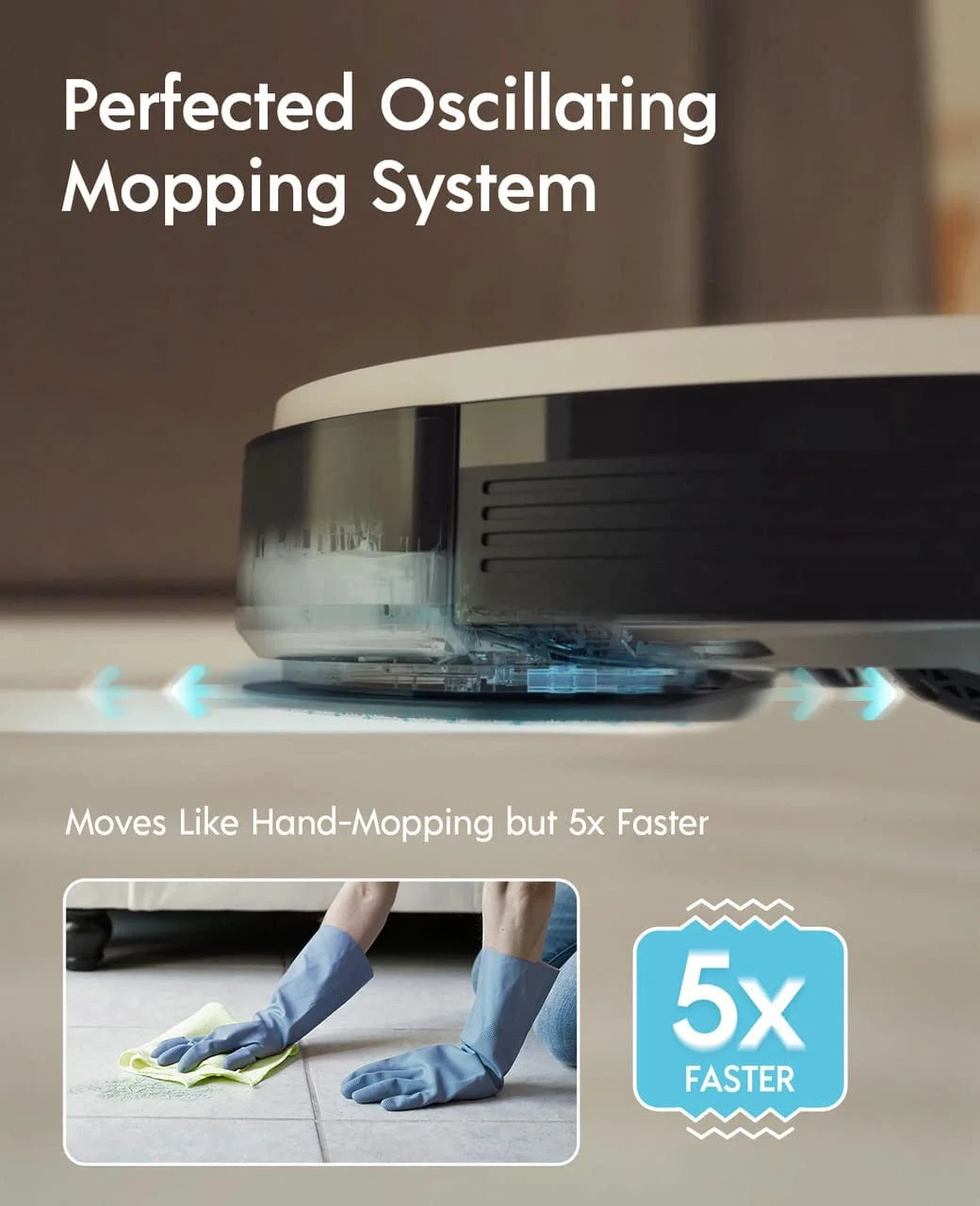 Robot Vacuum and Mop Combo with 3000Pa Suction and 240min Runtime H2776