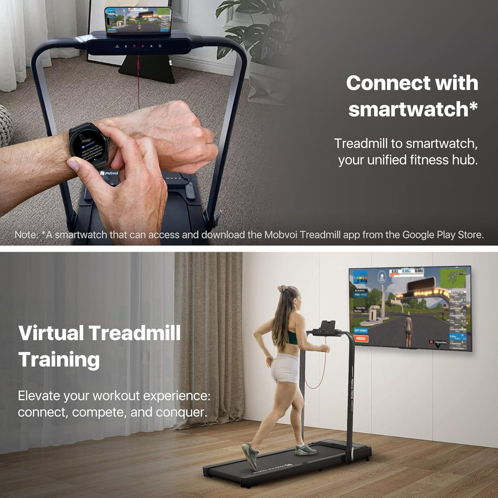 3 in 1 Folding Treadmill Walking Pad Compact Under Desk Running Walking Machine N61306