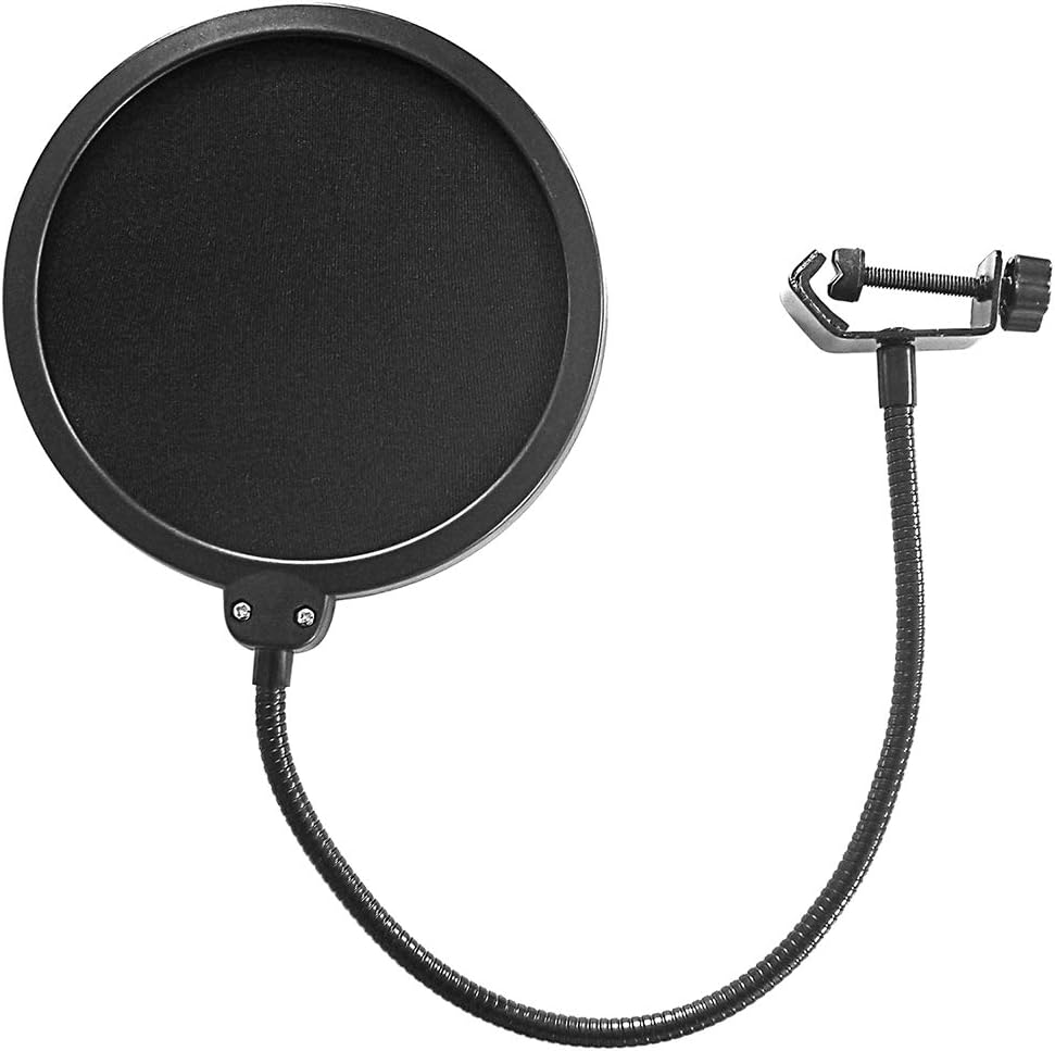 USB Audio Interface Bundle with Boom Stand, Pop Filter, XLR Cable (4 Items) M674218