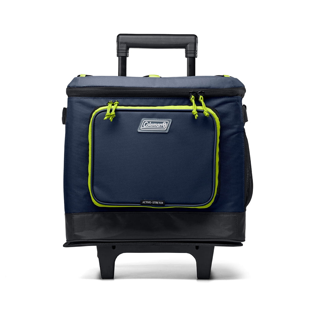 42 Cans Soft Sided Cooler with Wheels Blue Y7755
