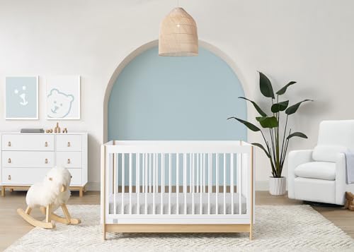 Bianca White Natural 4-in-1 Convertible Crib S93449