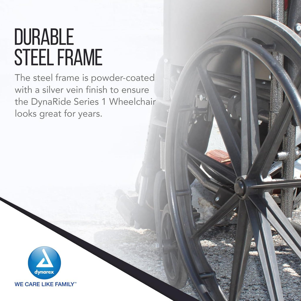 Silver Lightweight Foldable Wheelchair with Fixed Full Arms, 300 Pounds Weight Capacity Z50670