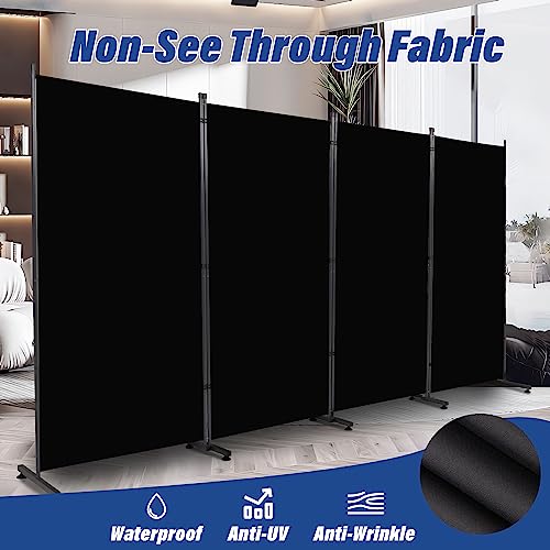 Black 3 Panel Fabric Room Divider M240950