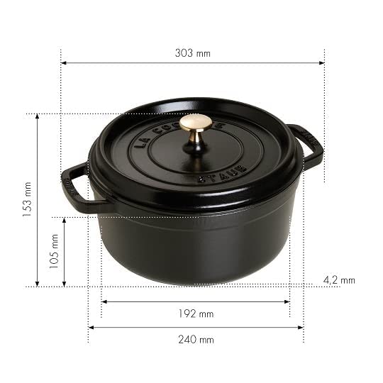 Matte Black 4-Quart Round Dutch Oven L74315