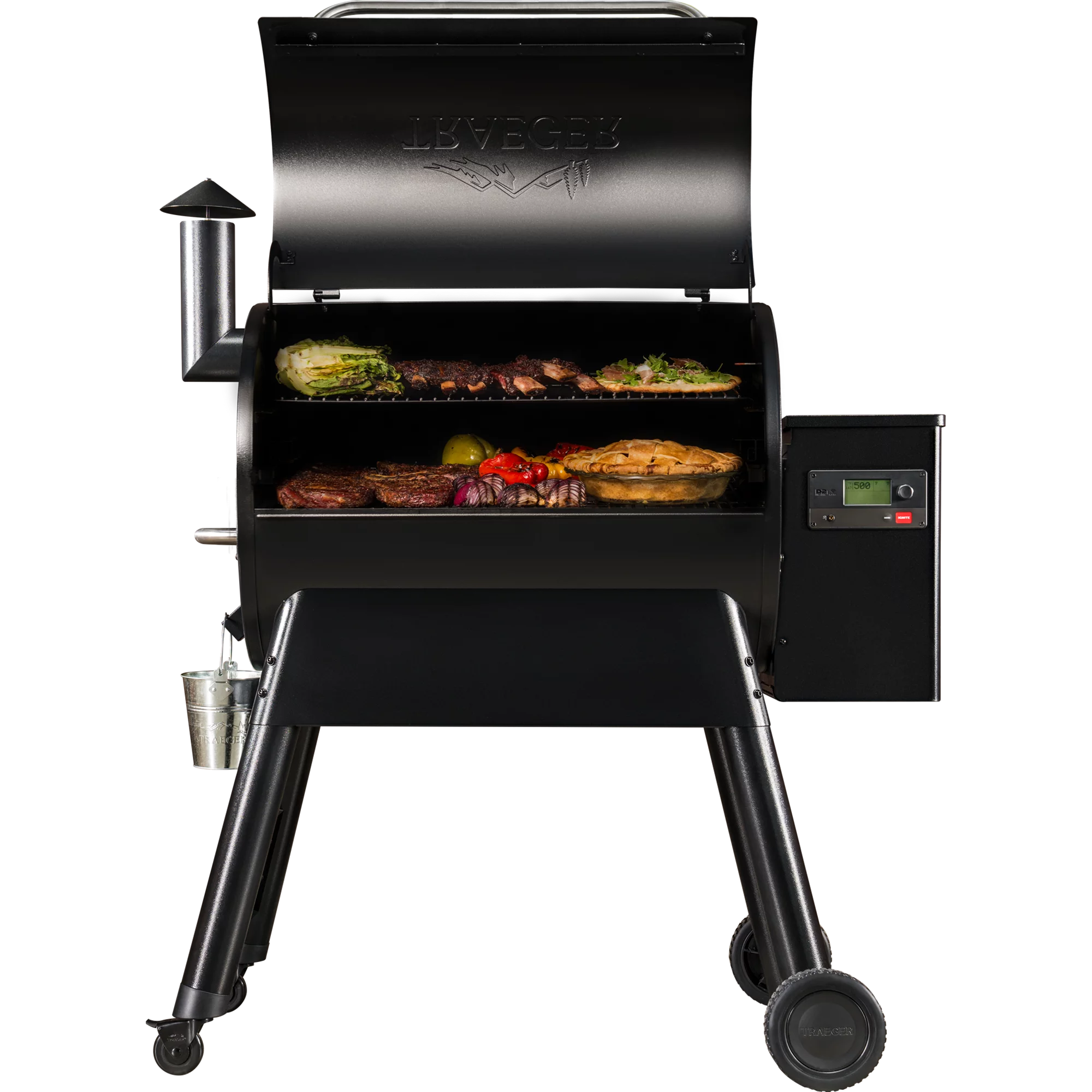 Black Wood Pellet Grill and Smoker V61685