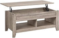 Lift Top Coffee Table with 2 Open Shelves Espresso M441444