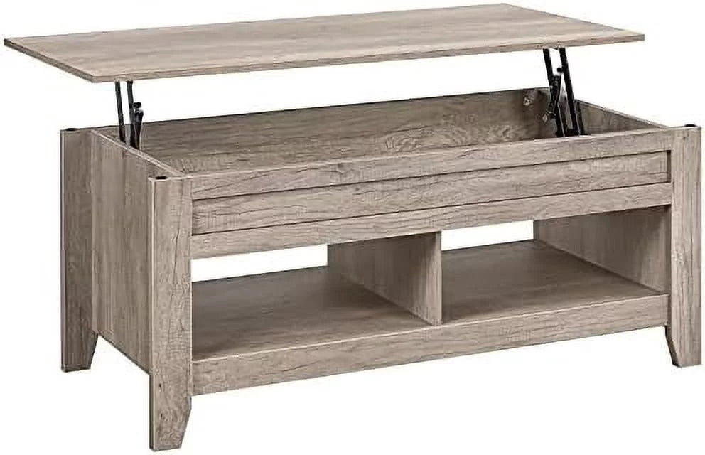 Lift Top Coffee Table with 2 Open Shelves Espresso M441444