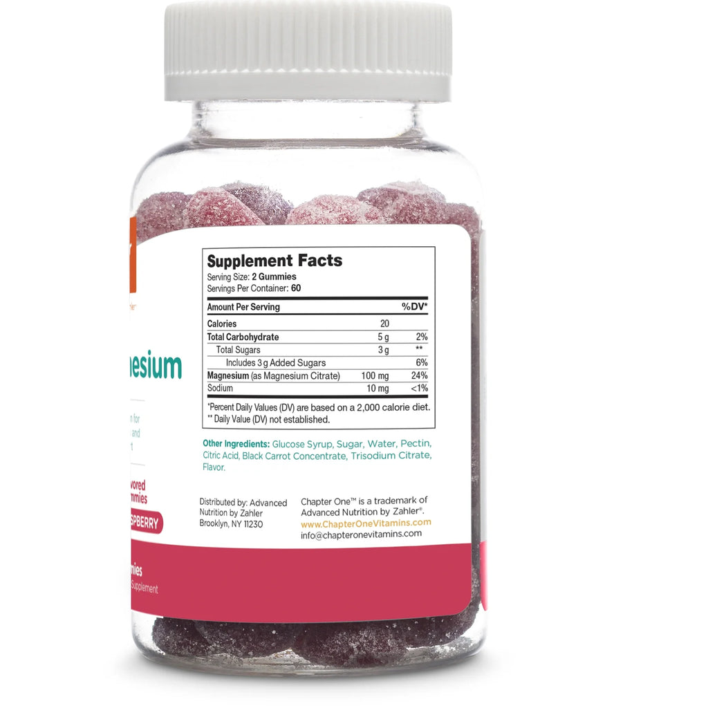 Magnesium Gummies, Raspberry Flavor, 120 Gummies X626873