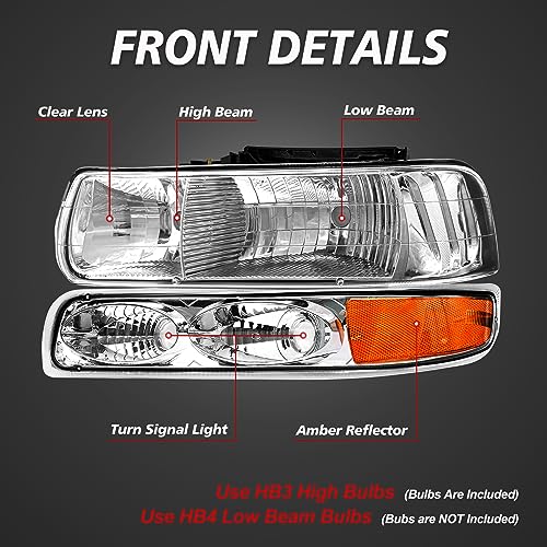Chrome Housing Headlamps Set V403807