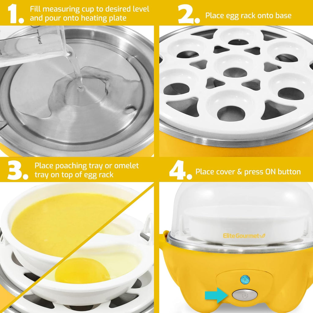 Yellow 7 Egg Cooker G569
