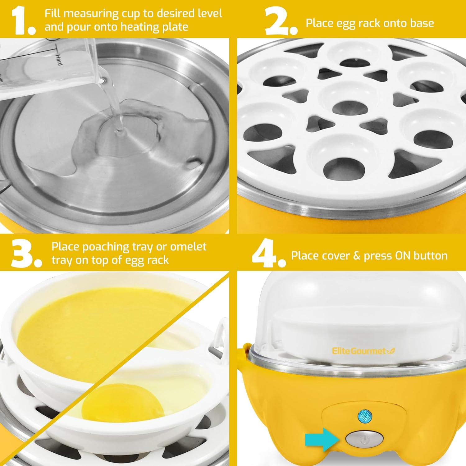 Yellow 7 Egg Cooker G569