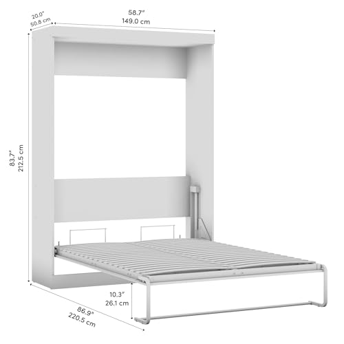 Bark Gray Full Murphy Bed E2416
