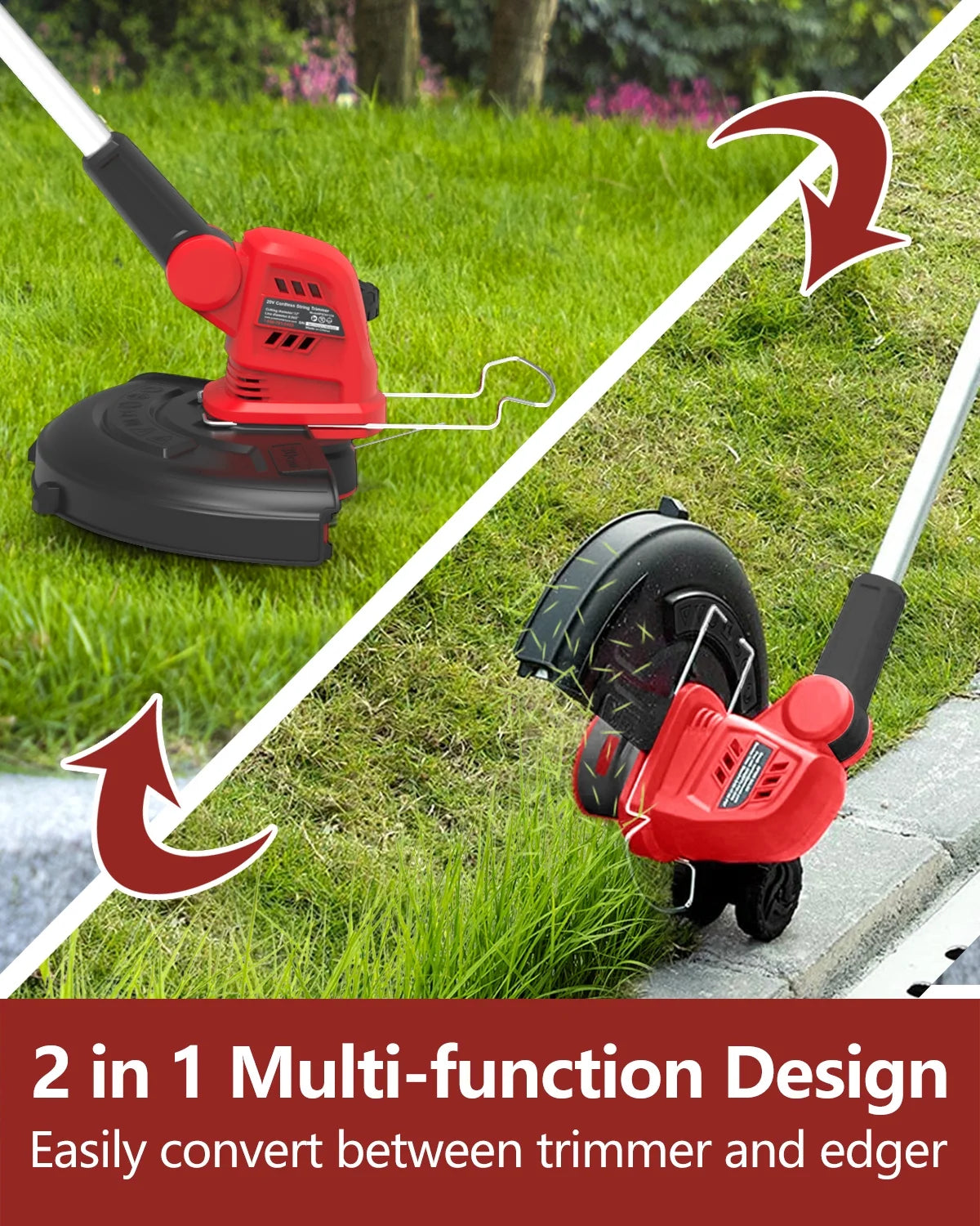 20V 12-inch Cordless String Trimmer with 2 Ah Battery and Charger Z125841