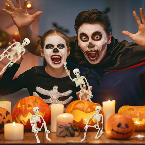 Life Size Skeleton with Posable Joints Glowing Eyes F40711