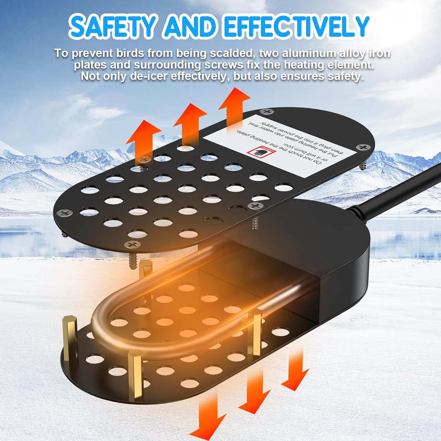 250W Thermostatically Controlled Chicken Waterer Heater I963008