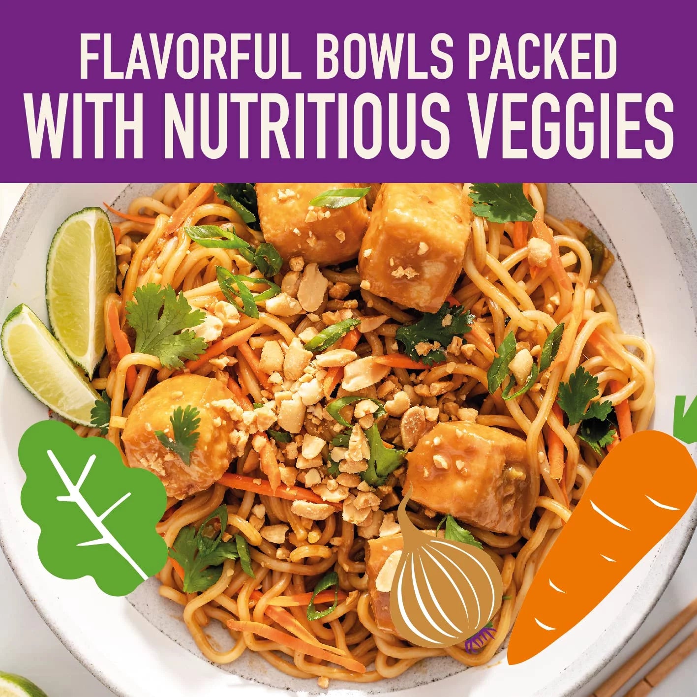 Peanut Sesame Noodle Bowl, Non-Gmo, Vegan, 8.7 Oz (Pack of 6) S6224