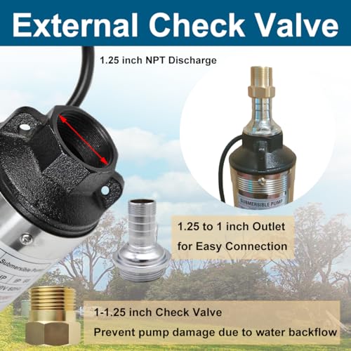 Stainless Steel 1 hp 115V 33 GPM 207' Head 4" Submersible Pump L10828