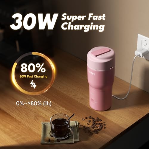 Pink 12oz Heated Travel Mug L845628