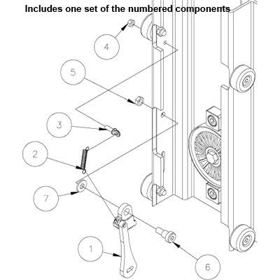 Safety Brake Assembly for Material Lift F556164