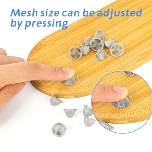50 Pieces 3/4 Inch Stainless Steel Mesh Pipe Screens with Storage Box B836