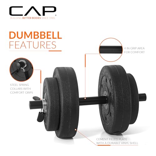 40-Pound Adjustable Cement Dumbbell Set B162