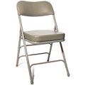 Beige Vinyl Upholstered Folding Chair (2 Pack) V37700
