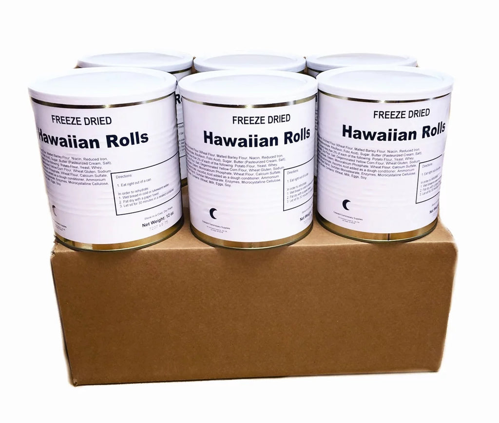 Freeze Dried Emergency Food Ration Hawaiian Rolls #10/12oz/Can - 1 Can S200569