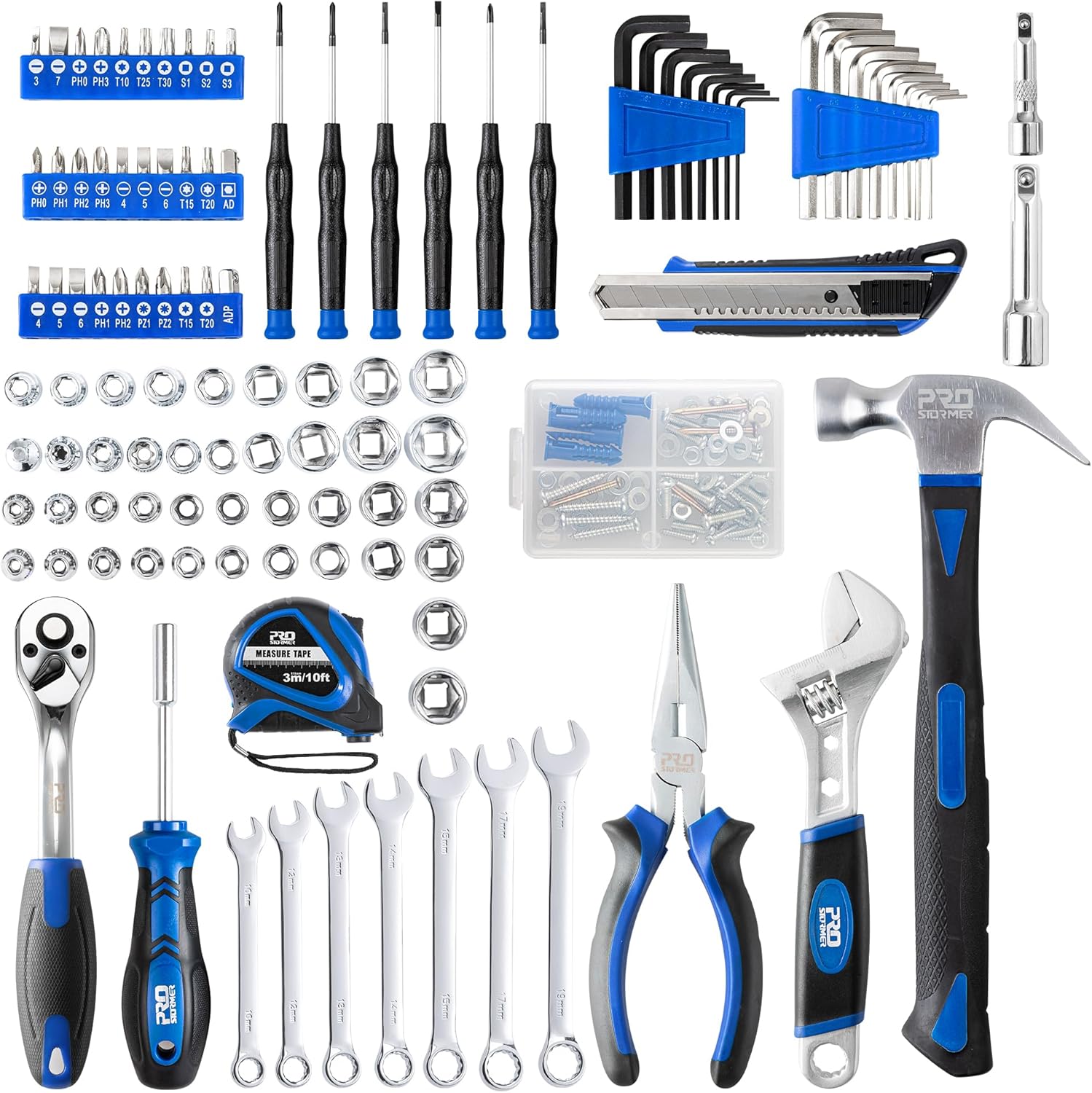 200-Piece Hand Tool Set with Toolbox Storage Case T501