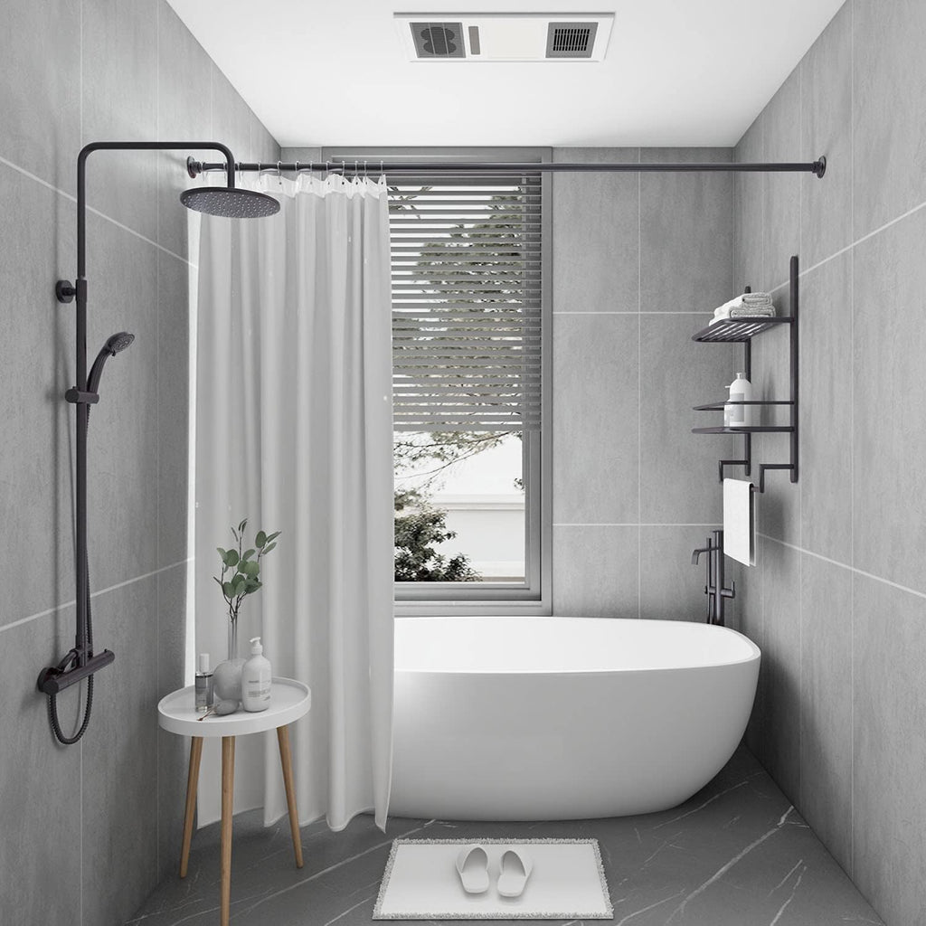 60" Aluminum Straight Shower Curtain Rod Oil Rubbed Bronze Finish Q33448