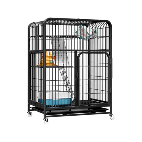 3-Tier Metal Cat Cage with Wheels R4399