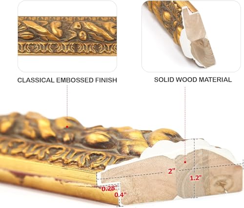 Antique Gold Solid Wood Frame for Canvas Paintings K7903