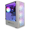 Whiteout Gaming PC Desktop Computer - AMD Ryzen 5 5600G, AMD Radeon RX Vega 7 Graphics, 16GB DDR4, 128GB M.2 SSD, 1TB HDD, WiFi, RGB Q522661