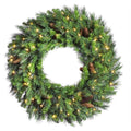 72" Pine Wreath with Warm White LED U147