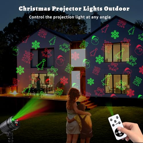8 Patterns Red and Green LED Laser Projector Lights V2782