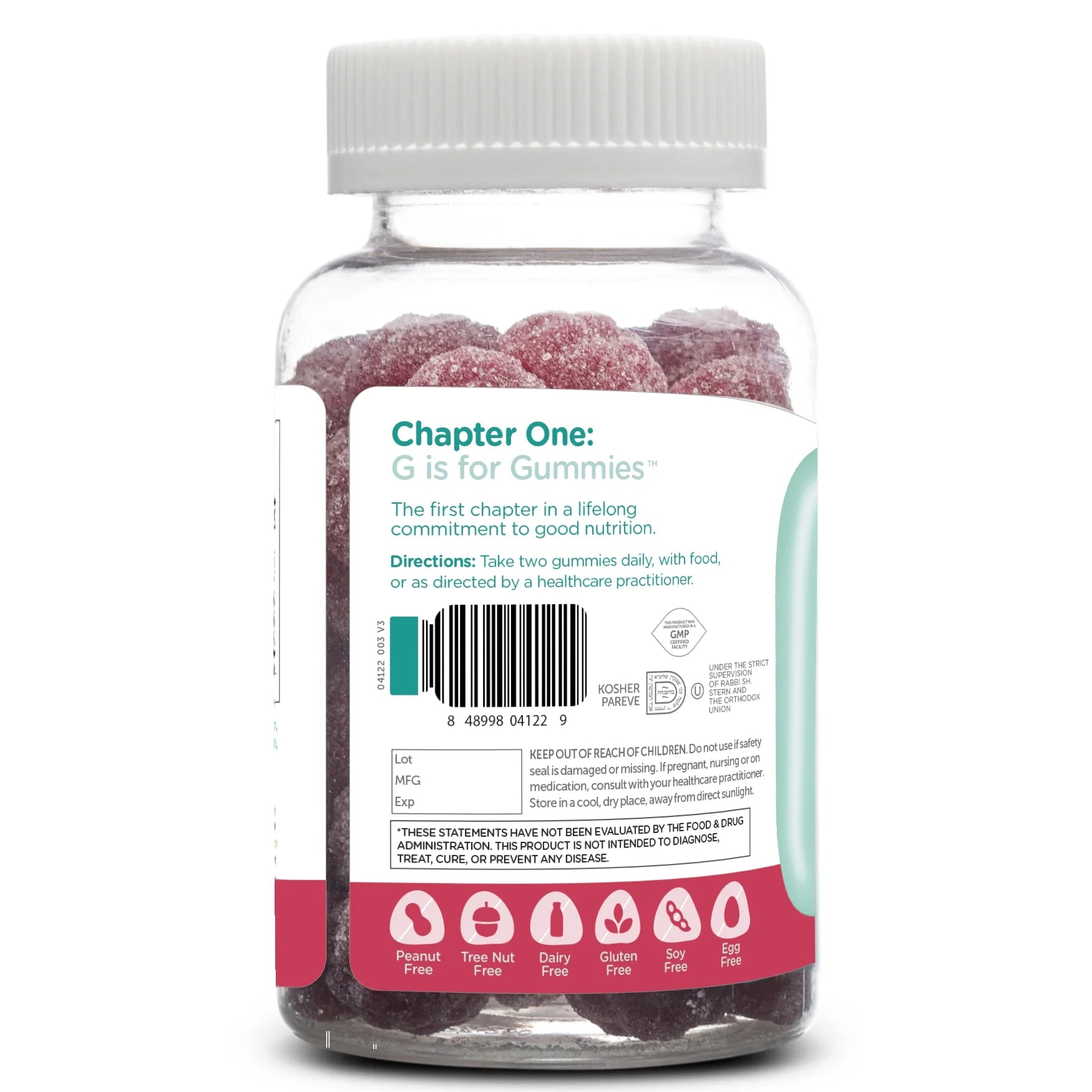 Magnesium Gummies, Raspberry Flavor, 120 Gummies X626873