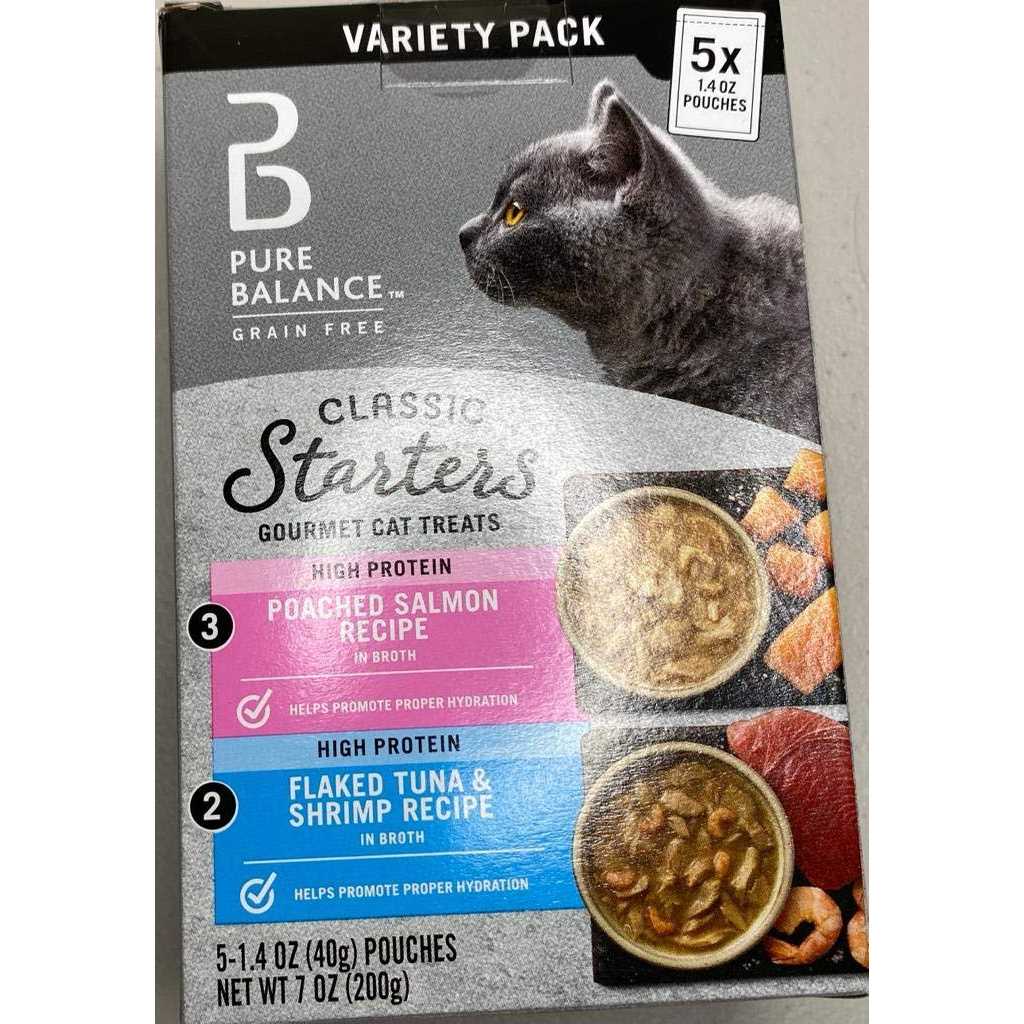 Salmon Tuna & Shrimp Recipe Variety Pack Cat Treat Starters W855