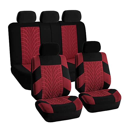 Gray Cloth Full Set Car Seat Covers X50421