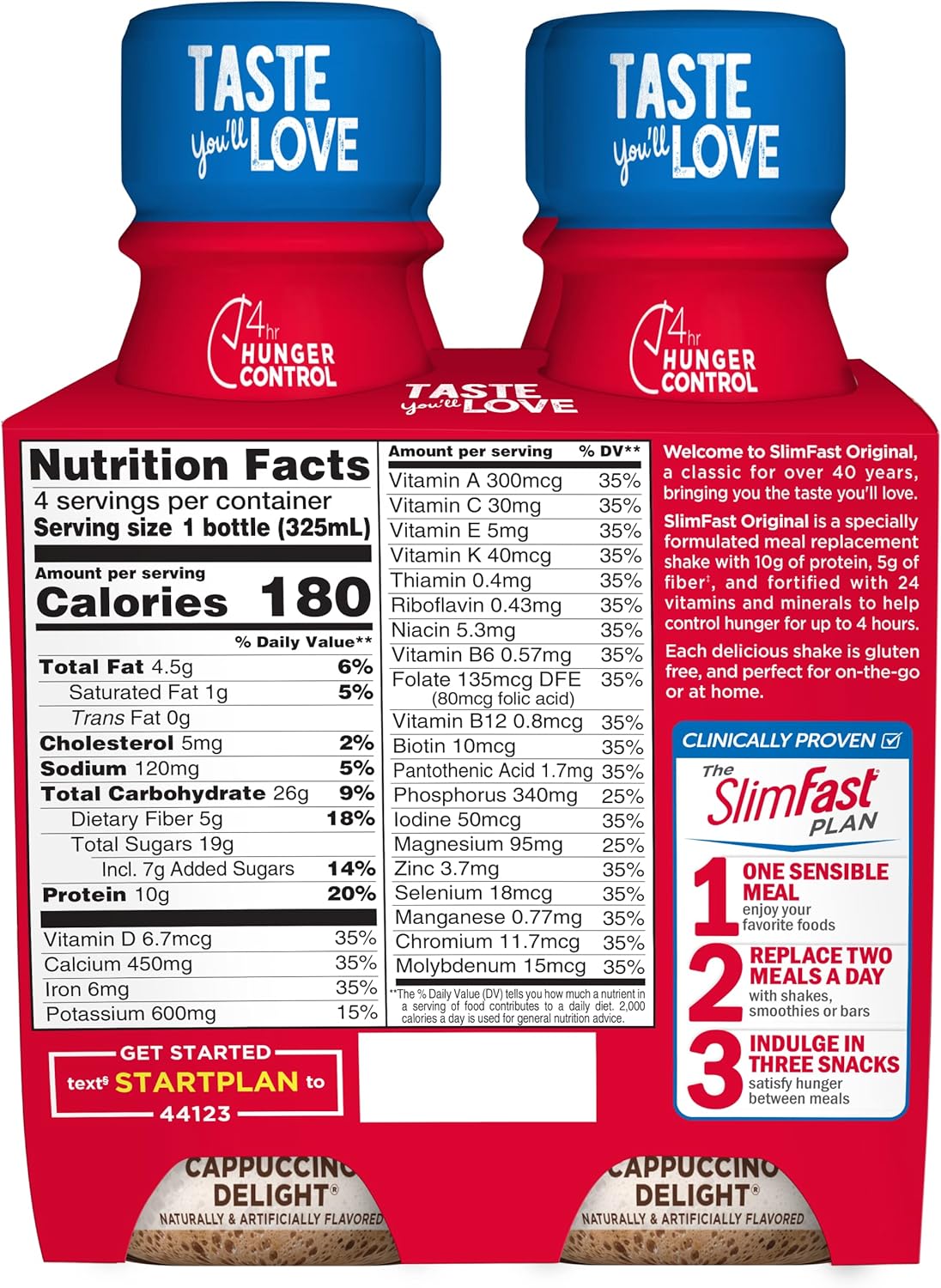 11 Fl. Oz Bottle Cappuccino Delight Meal Replacement Shake B88492