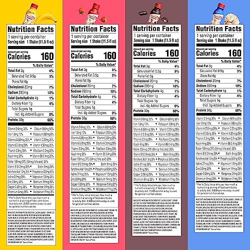 8 Flavor Variety Pack 30g Protein 1g Sugar 11.5 Fl Oz (8 Pack) Protein Shake D359745