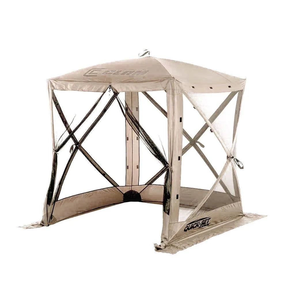 Tan Portable Outdoor Screened Canopy Shelter (2 Pack) E62491
