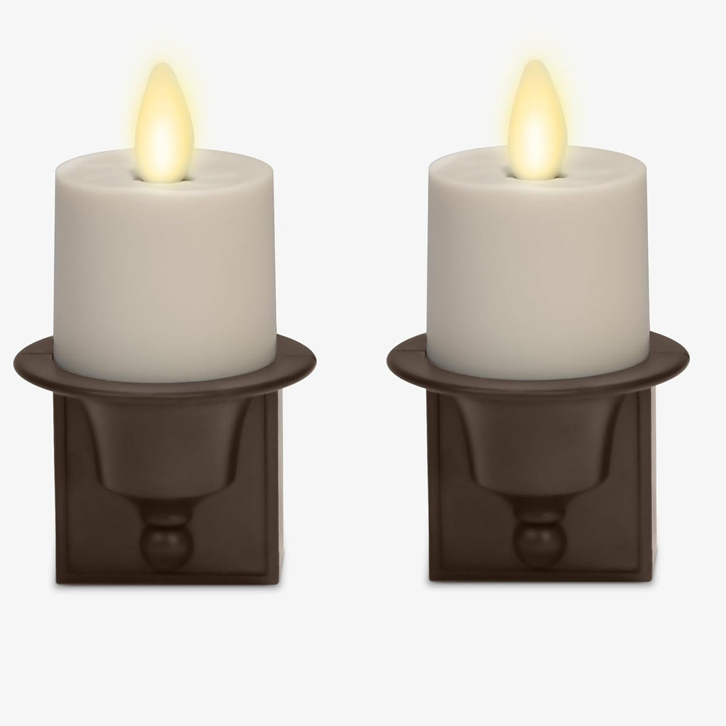 Set of 2 Flameless Candle Nightlight (Bronze) J824