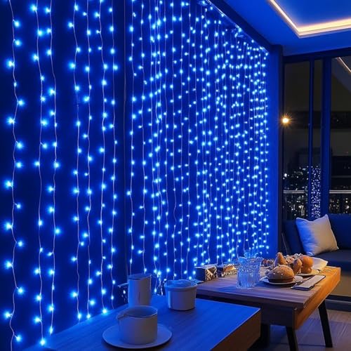 300 LED Warm White Curtain Lights I250626