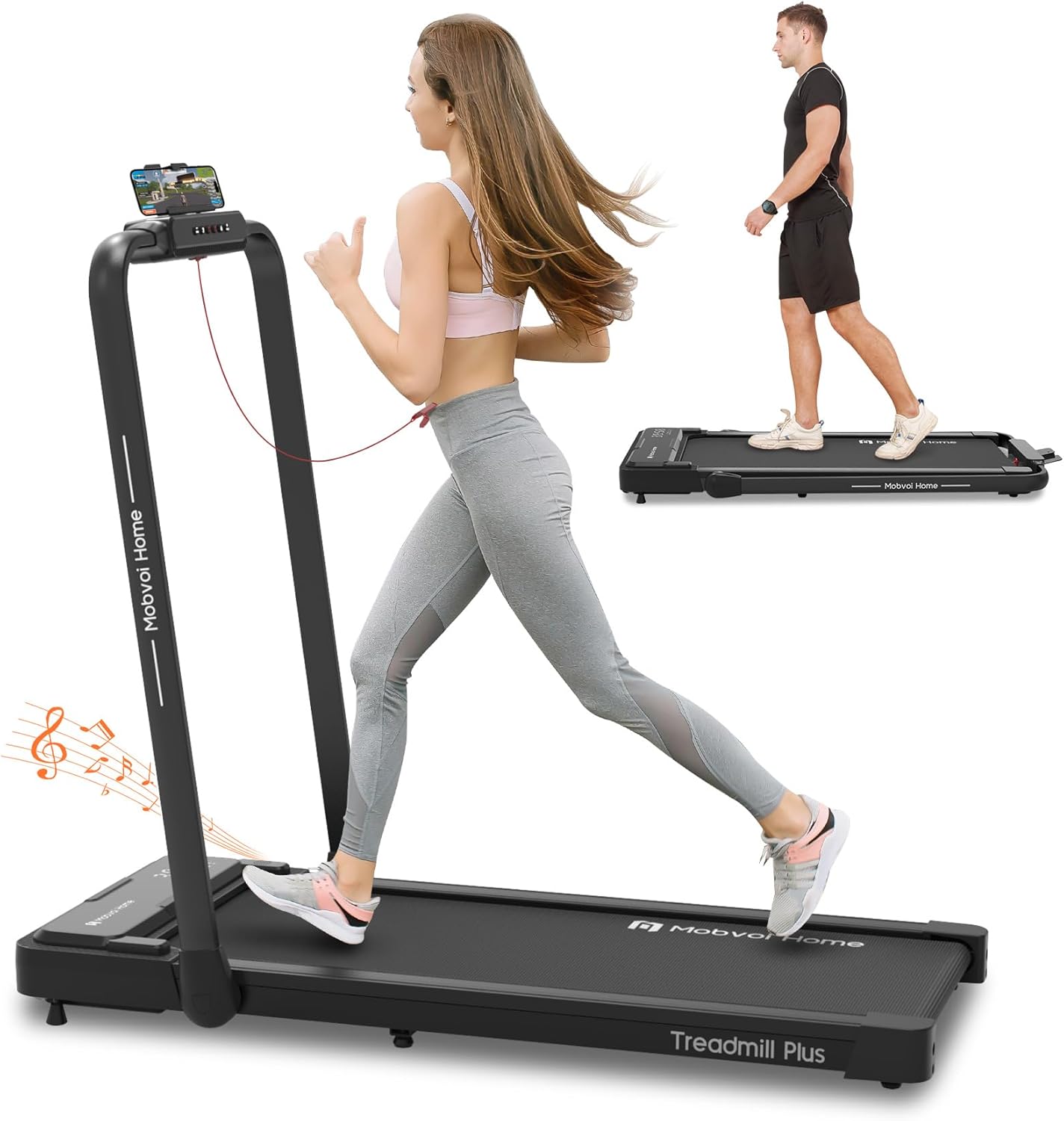 3 in 1 Folding Treadmill Walking Pad Compact Under Desk Running Walking Machine N61306