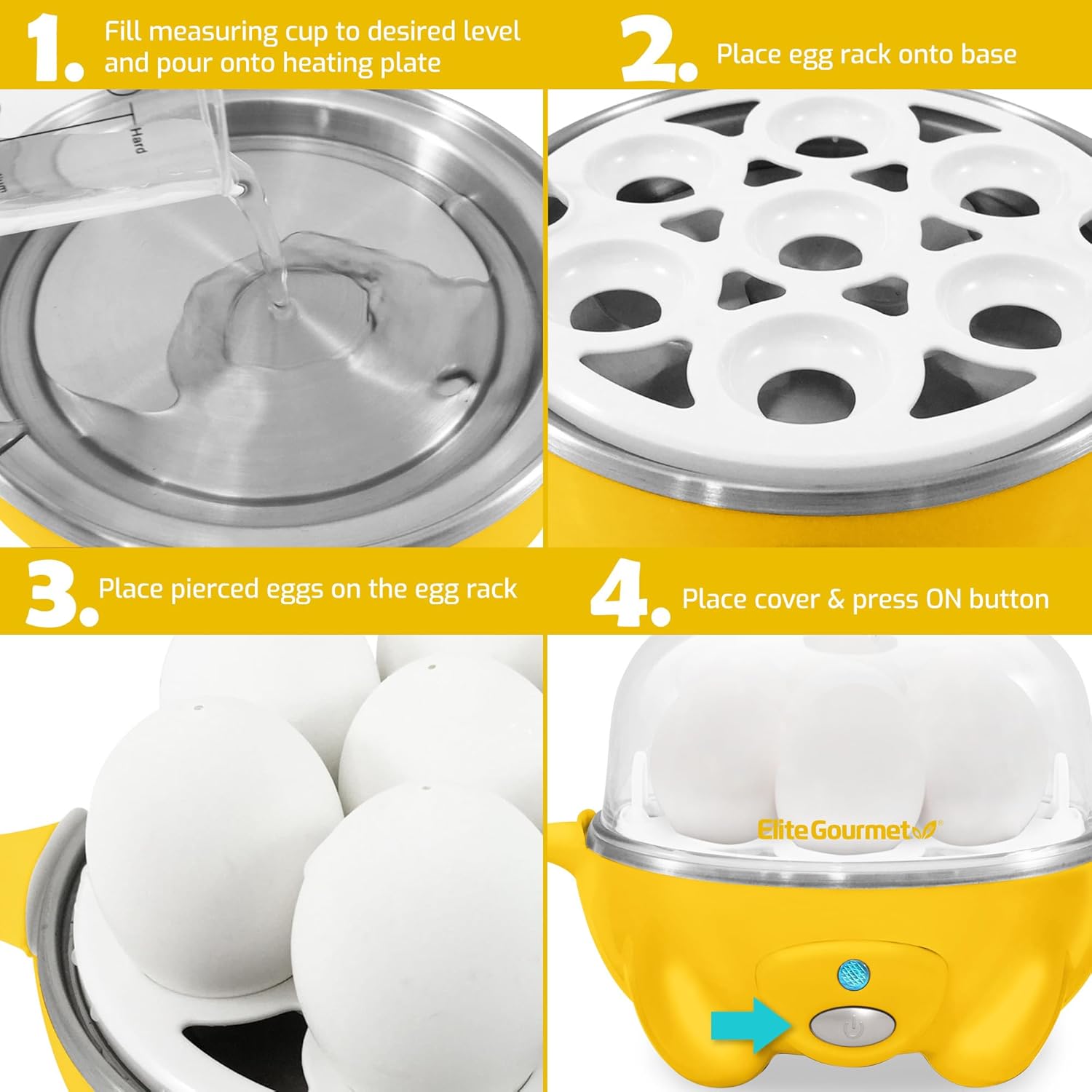 Yellow 7 Egg Cooker G569