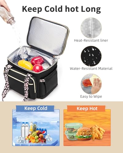 Black Expandable Insulated Lunch Bag L857
