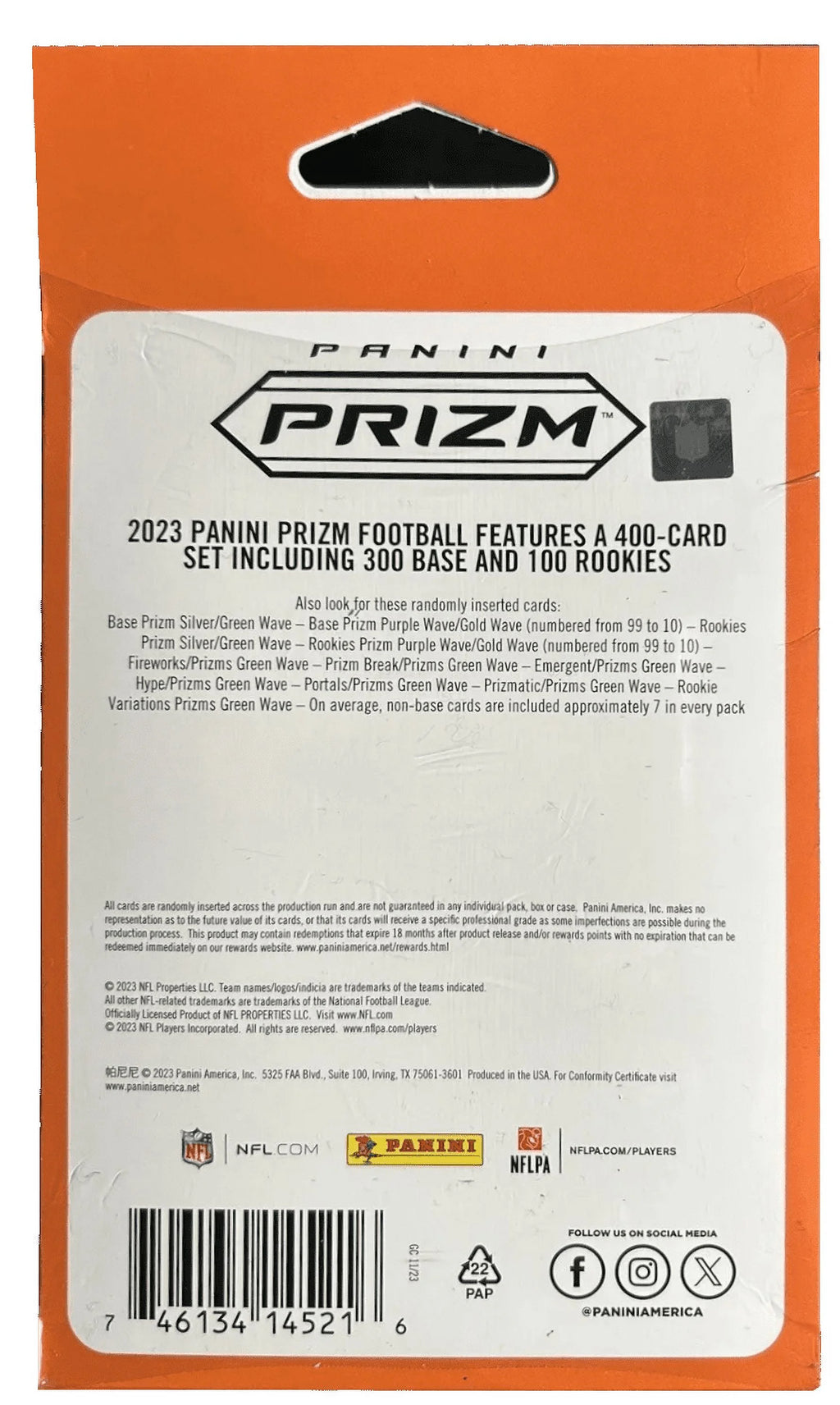 2023 Panini Prizm Football Hanger Box Trading Cards D249