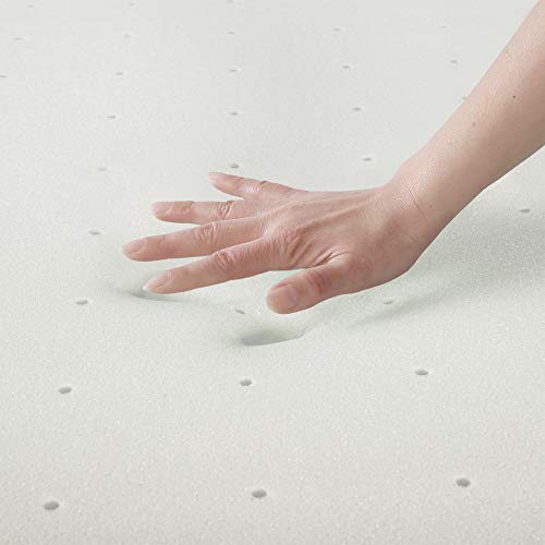2.5 Inch Ventilated Memory Foam Mattress Topper Short Queen White P86166